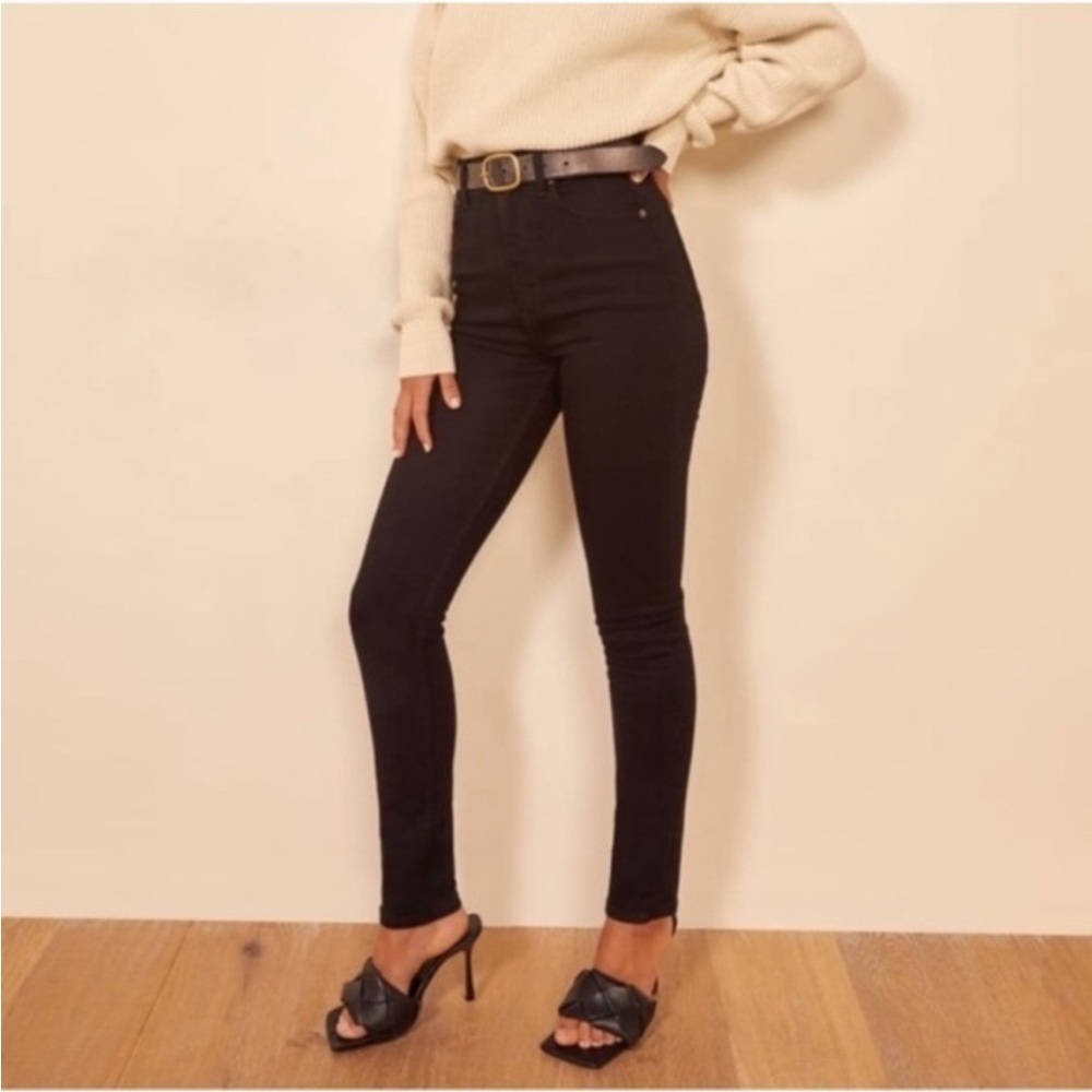 Reformation Black Ultra High & Skinny Jeans 29